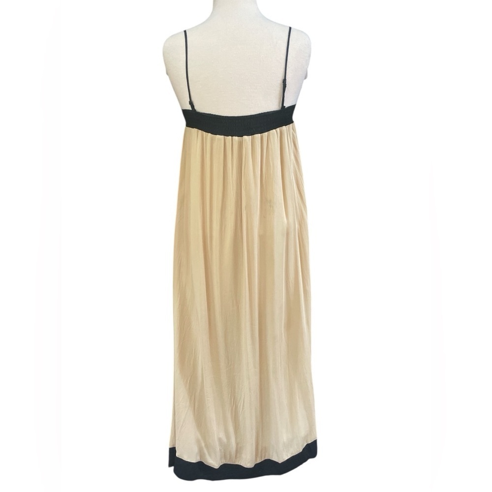 Stitch + Feather Maxi Dress Slip Tank Cream & Black Size Small - Picture 3 of 5